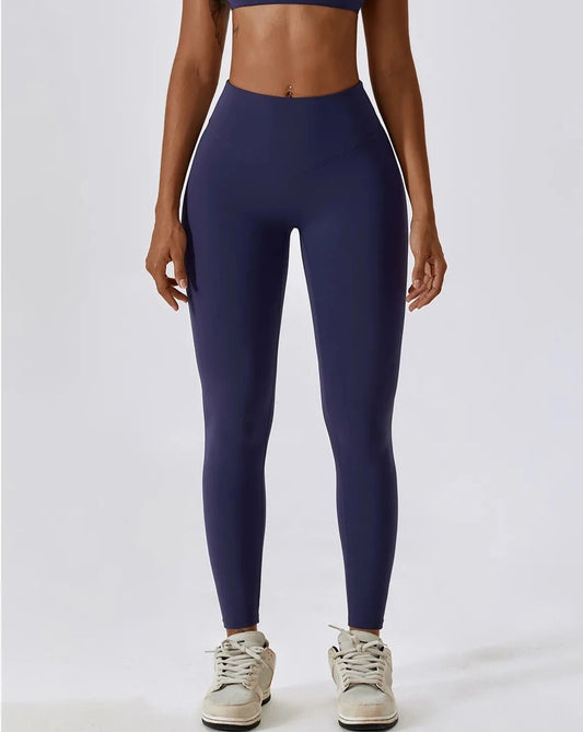 HIGH WAIST POCKET LEGGINGS - NAVY