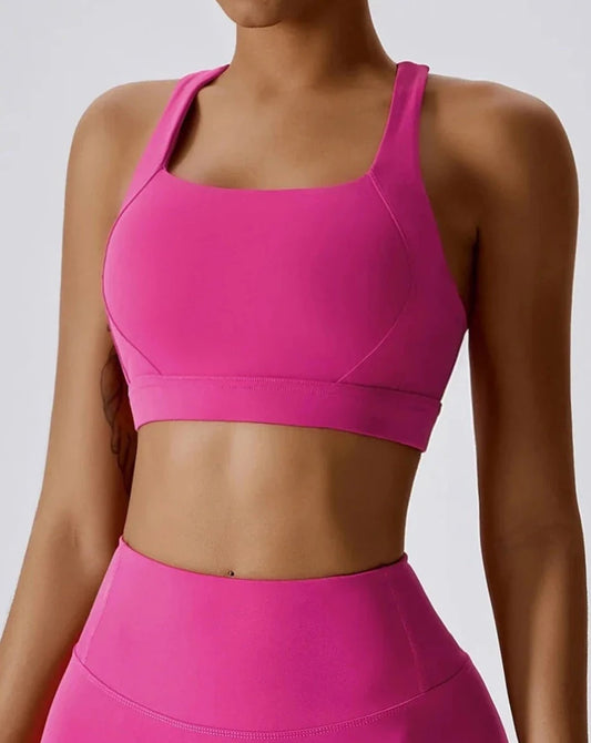 THE IRIS HIGH SUPPORT SPORTS BRA - PINK