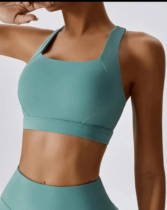 THE IRIS HIGH SUPPORT SPORTS BRA - TURQUIOSE