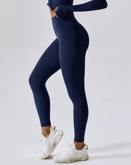 THE IRIS HIGH WAIST LEGGINGS - NAVY