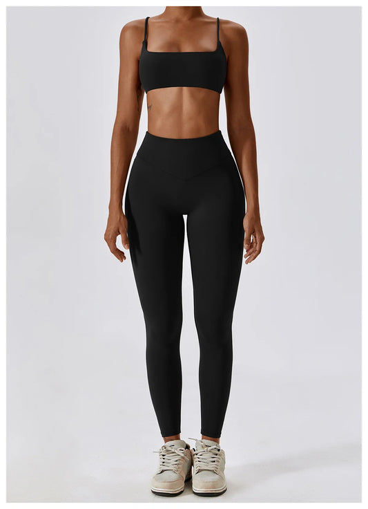 HIGH WAIST POCKET LEGGINGS - BLACK